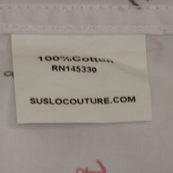 Suslo Couture White with Anchor Print Button-Up Slim Fit Shirt Size XL (C1002) - Picture 7 of 7